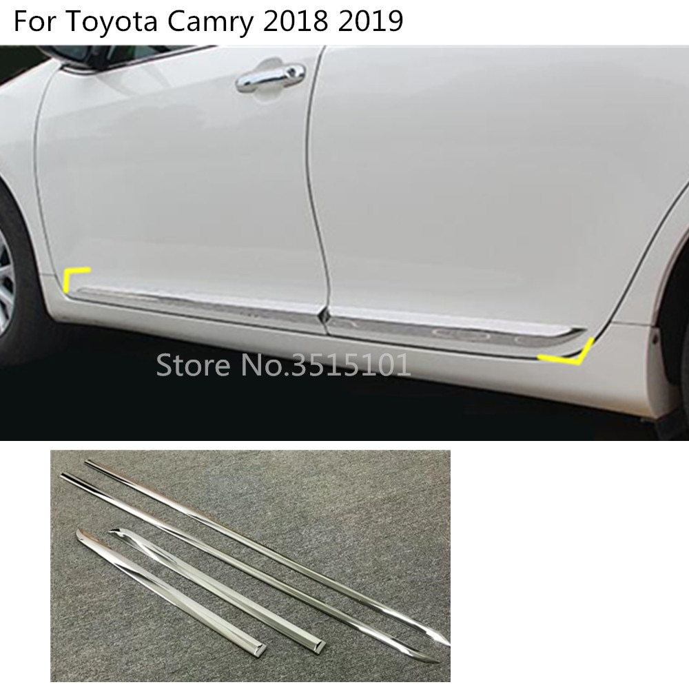 ڵ ̵  Ʈ Ʈ  ABS ũ Ʈ  г  ĵ 4pcs For Toyota New Camry XV70 2017 2018 2019 2020